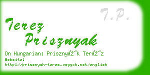 terez prisznyak business card